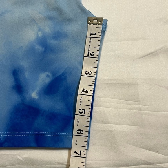 ZELLA Women's Blue Spray Dye Print Live In Pull-On Biker Shorts, Small - Picture 7 of 8